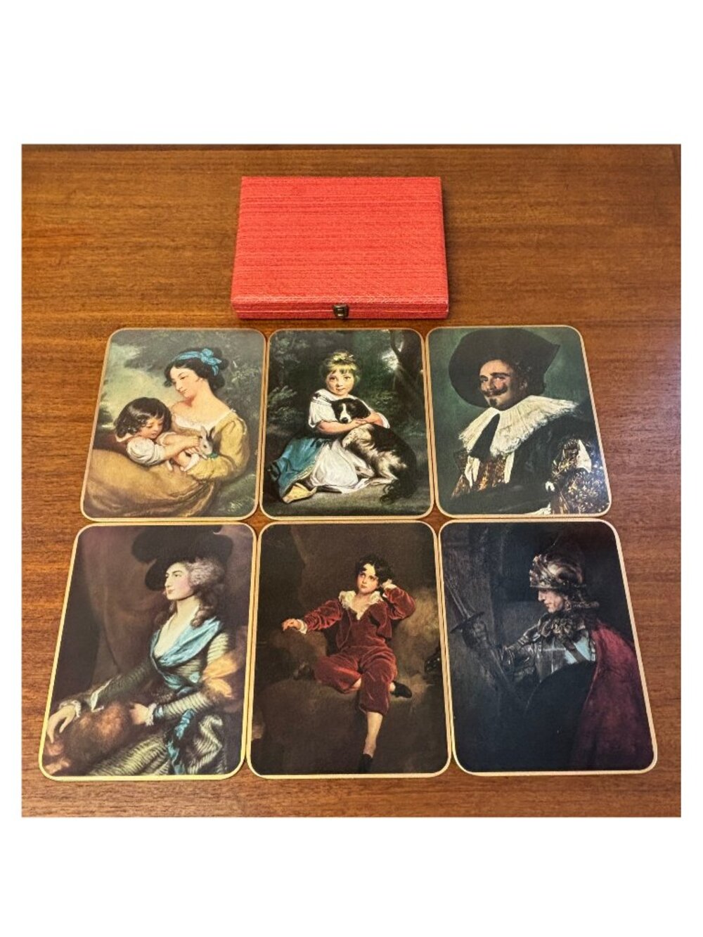 Vintage Win-El-Ware Trivet Coaster Set of 6 with Original Box